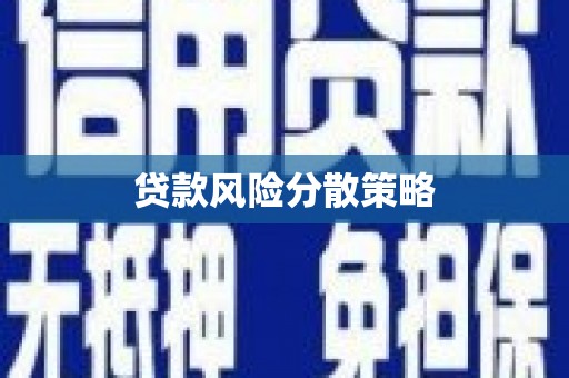衢山贷款风险分散策略