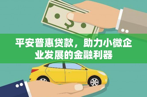 衢山平安普惠贷款，助力小微企业发展的金融利器