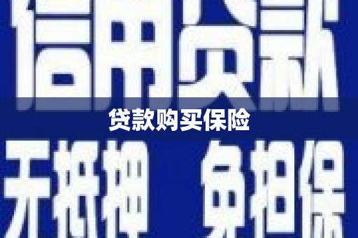衢山贷款购买保险