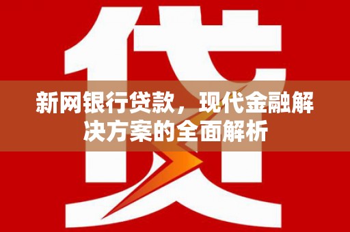 衢山新网银行贷款，现代金融解决方案的全面解析