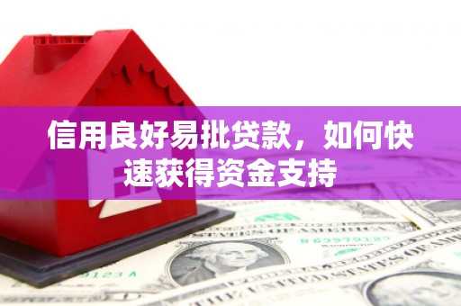 衢山信用良好易批贷款，如何快速获得资金支持