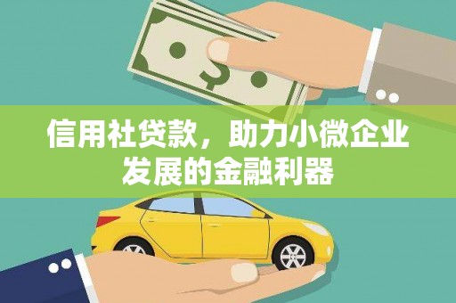 衢山信用社贷款，助力小微企业发展的金融利器